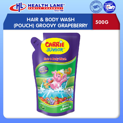 CARRIE JUNIOR RAMBUT & SABUN BADAN (POUCH) GROOVY GRAPEBERRY 500G